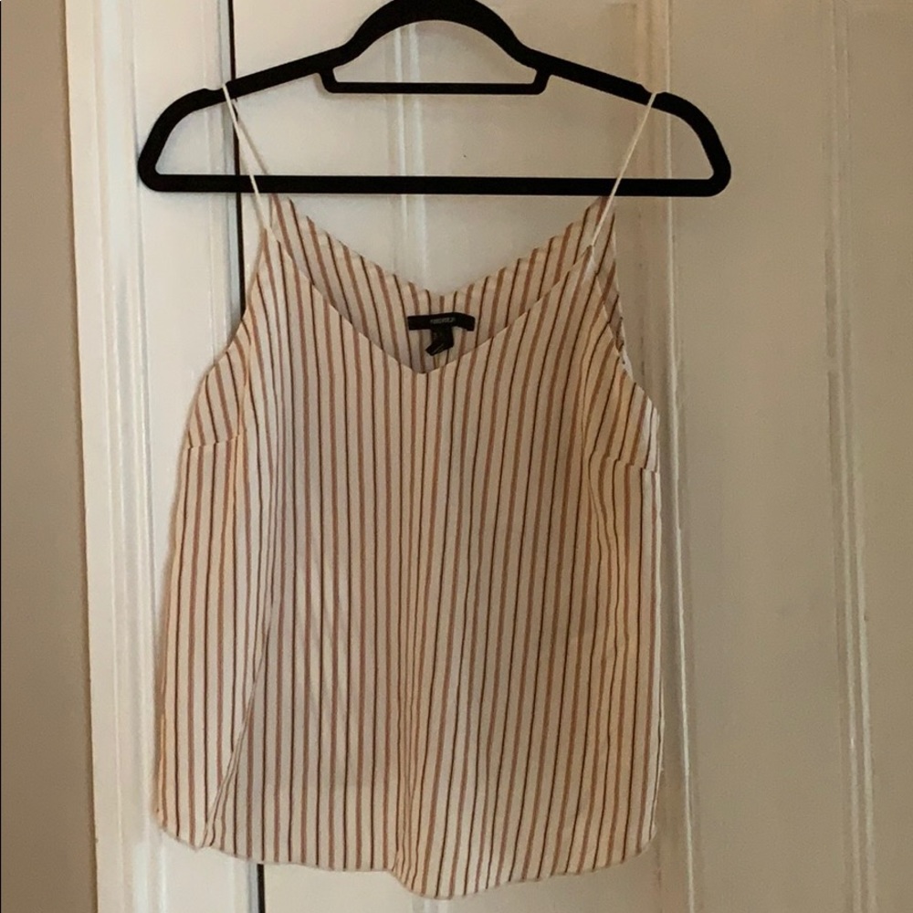 Spaghetti strap strip tank